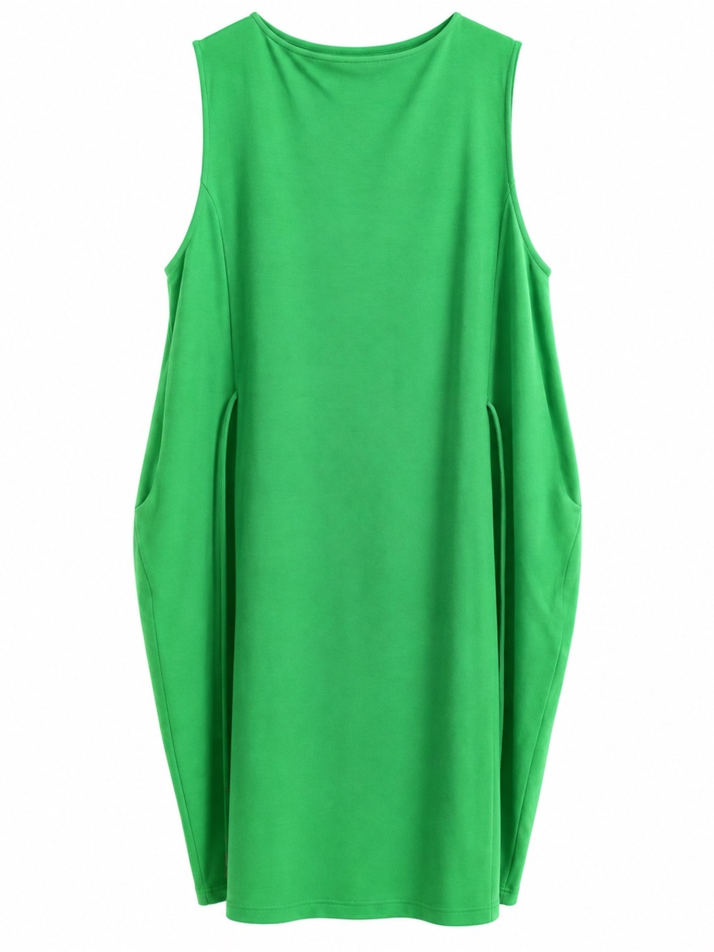 COS Green Sleeveless Cocoon Shift Dress Tie Back Size L - Picture 3 of 4